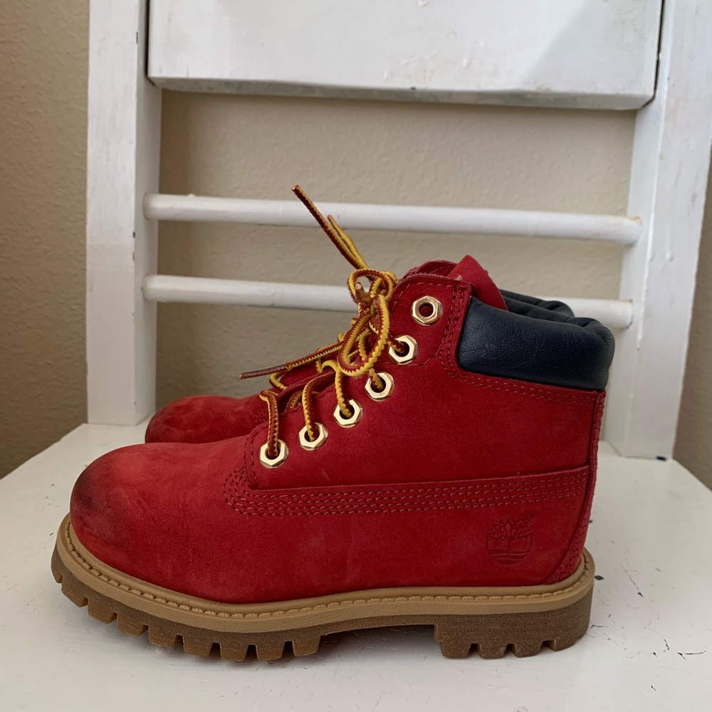 Boys Timberland boots Red 10